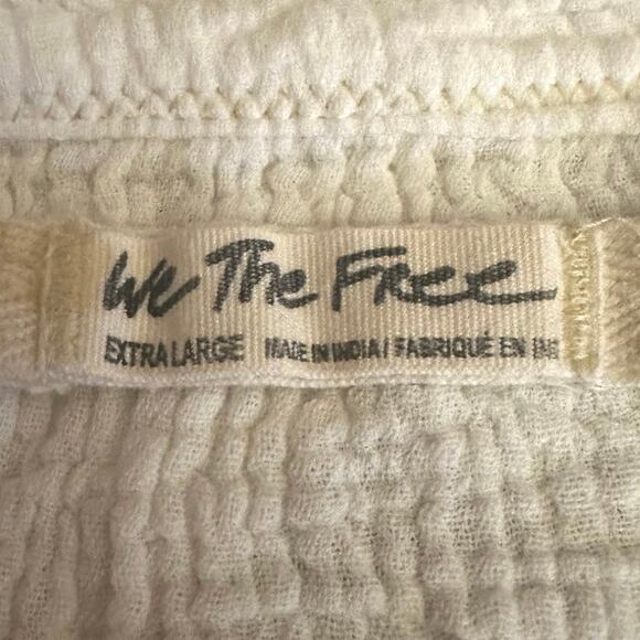 Free People Bohemian Gauze Lucy Solid Swing Top in White Size XL Cottage - Picture 14 of 16